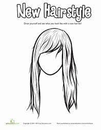Hairstyle Coloring Side Bangs Worksheet Education Com Hair Color Coloring Pages Cool Coloring Pages