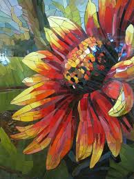 Blackeyed Susan Mosaic Art Mosaic Flowers Mosaic Glass