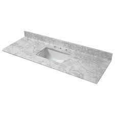 d marble single trough sink vanity top