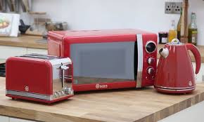 Steam vegetables in the microwave. Swan Retro Style Three Piece Kitchen Set With 800w Digital Microwave And 1 5l Jug Kettle Digital Microwave Countertop Microwave Kettle And Toaster Set