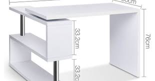 Computer Desk Corner Table W Rotating Bookshelf Study Student Office White Home Office Furniture Diy Furniture Furniture