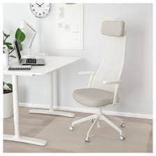 Jarvfjallet Office Chair With Armrests Gunnared Beige White Ikea In 2020 Office Chair Chair Chairs For Sale