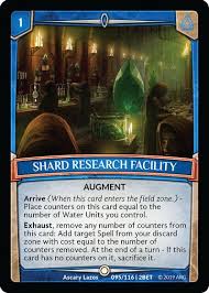 Something designed, built, installed, etc., to serve a specific function affording a convenience or service: Shard Research Facility Betrayal Argent Saga Tcg Tcgplayer Com
