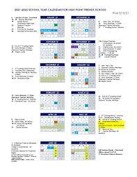 When Is The Last Day For Christmas Break 2022 2021-2022 Calendar - High Point Friends School