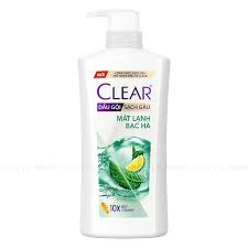Dầu Gội Clear Bạc Hà Mát Lạnh Sạch Gàu Chai 880g
