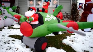 Search for results at sprask. Huge Santa On Plane Airblown Inflatable Christmas Youtube