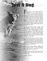 Just A Dog Author Unknown Dog Poems Dog Quotes Dog Life