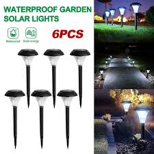 Shop 6 Pcs Garden Solar Lights Led Outdoor Pathway Night Light For Walkway Patio Path Lawn Garden Yard Decor Waterproof 14 4 Inch On Sale Overstock 29062254