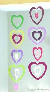 Valentine Crafts For Kids Paper Heart Mobile Buggy And Buddy Easy Valentine Crafts Valentine Crafts For Kids Valentine S Day Crafts For Kids