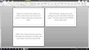 Locate the index card setting 3 X 5 Index Cards Blank