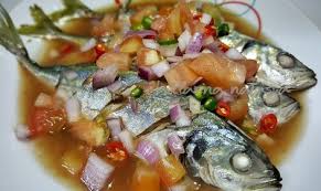 Ikan Selar Kuning Kukus Dengan Air Asam Resep Seafood Resep Makanan Resep Masakan Asia