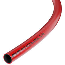 12.5mm (1/2") x 17mm (2/3") Red Braided PVC Flexible Hose ...