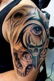 At tattoounlocked.com find thousands of tattoos categorized into evil skull tattoo sleeves evil skull sleeve best tattoo ideas. Tribal Tattoos For Guys Tribal Tattoos Tribal Tattoos For Men Skull Sleeve Tattoos
