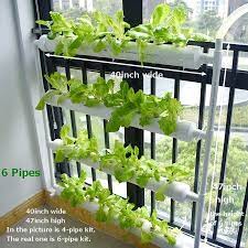 Intbuying Wall Mounted Hydroponic Site Grow Kit 54 Holes Plant Garden System 6 Pipes Garden Tool Vegetable Walmart Com In 2021 Hydroponics Diy Home Hydroponics Hydroponics