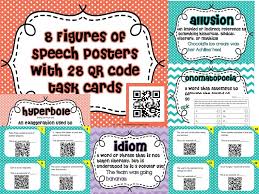 figures of speech posters qr code task cards ipads