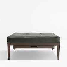 Welcome to our collection of leather ottoman coffee tables! Leather Ottomans Crate And Barrel