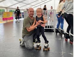 We tried out the free rollerskating rink in Leicester city centre and only  fell