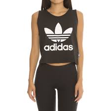 Adidas Crop Tank Top Black Women S Loose Crop Tank Top With Images Black Crop Top Tank Athletic Tank Tops Crop Tops Women