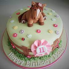 Cakecery my little pony edible cake image topper personalized birthday cake banner 1/4 sheet. Girly Horse Birthday Cake Cake By Little Aardvark Cakesdecor