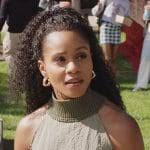 WornOnTV: Keisha's black square neck crop top