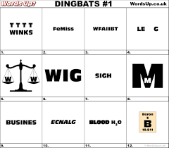 July 16, 2012 in culture, quizzes. Dingbat Answers
