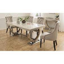 By steve silver (1) 30 in. Luna Marble 2m Dining Table