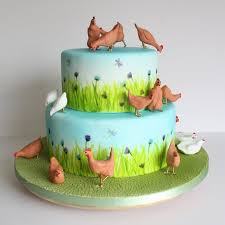 Chicken Run Chicken Cake Animal Cakes Farm Cake