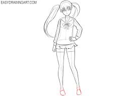 How to start drawing anime feet in any view anime feet in different views. How To Draw An Anime Girl Easy Drawing Art