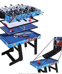 4ft Multi Function 5 In 1 Combo Game Table Hockey Foosball Pool Tennis Basketball Table Foosball Foosball Table Table Tennis