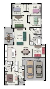 Single Story Home Floor Plan With 4 Bedrooms Double Garage And 210 Square Meters House Floor Plans House Layout Plans House Plans