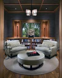 Creative Home Library Nook With Two Lounge Chairs In Room Asian Living Rooms Oriental Living Room Home Library Design