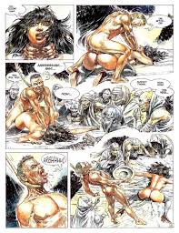 Erotic encounter in Serpieri's Druuna comic
