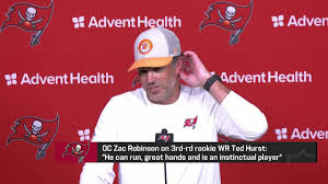 Buccaneers' OC Zac Robinson updates us on WR Ted Hurst's 