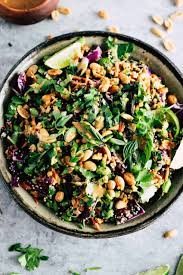 Easy Edamame Salad Recipe With Spicy Peanut Dressing Recipe Edamame Salad Edamame Recipes Salad Filling Vegan Salads