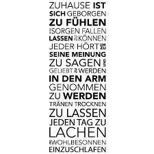 Ist es der duft frisch gewaschener wäsche, das ansprechende besonders der trend zu offenen küchen hat dazu geführt, dass man sich oft in der küche aufhält und. Zuhause Ist Geborgen Wandtattoo