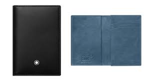 Montblanc Meisterstuck Black Blue Card Holder With Gusset 2 Cc La Couronne Du Comte
