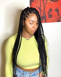 Houston Braider On Instagram Medium Knotless Braids Waist Length Click The Link In My African Braids Hairstyles Natural Hair Styles Easy Hair Styles