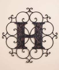 Choose your size and color combination to create your perfect space. Home Garden Wall Sculptures Personalized Bronze Metal Scrolled Monogram Wall Hanging Letter Art Home Decor