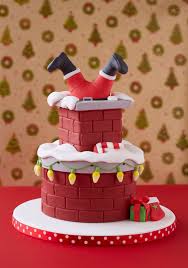 Santana Stuck In The Chimney Cake Photo Only Christmas Cake Designs Christmas Cake Decorations Christmas Wedding Cakes