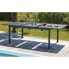 Table Aluminium Noir 240 300 Cm Avec Rallonge Mobilier De Jardin Design Table Salon De Jardin Mobilier Jardin