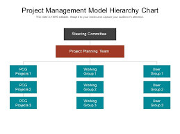 project management model hierarchy chart powerpoint slide