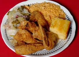 Fried Chicken Wings With Cabbage Yellow Rice And Corn Bread Country Cooking Fried Chicken Wings Food