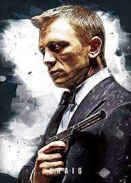 James Bond Daniel Craig Poster Art Print By Fasata Design Displate Daniel Craig James Bond James Bond Daniel Craig