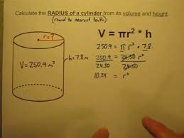 A cylinder is a geometrical shape. Calculate The Radius Of A Cylinder When Given Its Volume And Height Youtube