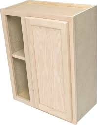 Red oak door, plywood sides. Quality One Woodwork Xcw2430 24 X 30 X 12 Inch Premium Oak Ready To Finish Blind Corner Wall Cabinet At Sutherlands