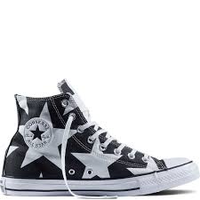 Black And White Chucks Mens Chuck Taylor All Star Big Star Print Black White White Black White White Sneakers Men Fashion Star Shoes Marvel Shoes
