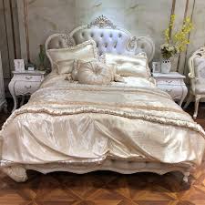 There are still a lot of people who think that adding this wooden type of bed in a white and grey bedroom is not a good idea. Foshan Elegant Wedding Bedroom Furniture Design In White Color With Shiny Silver Buy Wedding Bedroom Furniture Design Elegant White Bedroom Furniture Foshan Furniture Bedroom Product On Alibaba Com