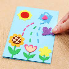 The best gift for a teacher from a student is a handmade card. 10pcs Lot 3d Greeting Cards Craft Kits With Envolope Mother S Day Teacher S Day Card Early Developing Toys Kids Diy Party Favors Aliexpress