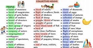 The language we use to describe groups of people is not as exciting as that, but it's probably more useful. Collective Nouns Group Words For People Animals And Things Eslbuzz Learning English