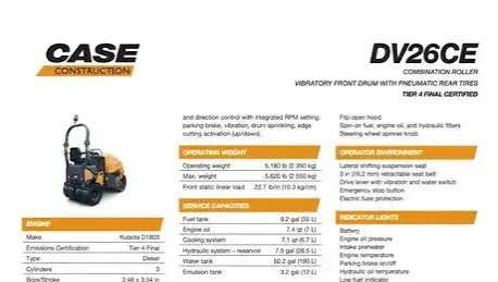 Case DV26CE Smooth Drum Roller